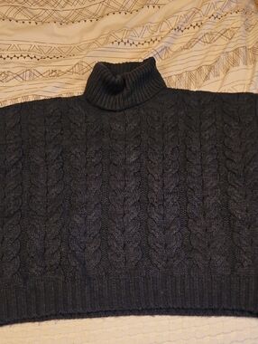 Oversized Cashmere Wool Blend Sweater Vest Size Small